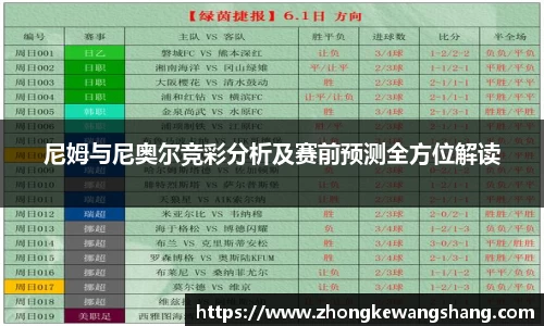 尼姆与尼奥尔竞彩分析及赛前预测全方位解读